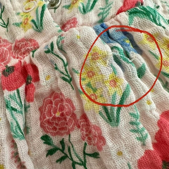 Angel Dear 18-24m Girl’s Pink Poppy Floral Muslin Dress with diaper cover. - Picture 5 of 5